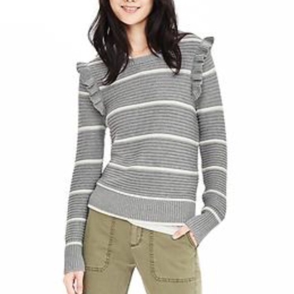 Banana Republic Ruffle Shoulder Sweater